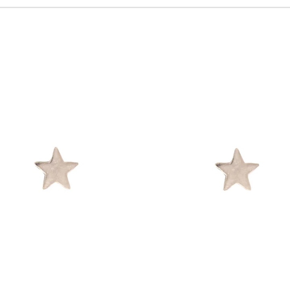 Bronwen Silver Star Stud Earrings. NWT.